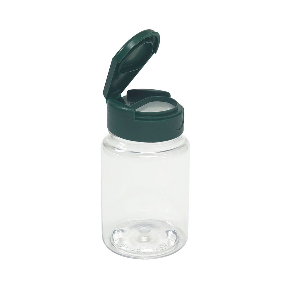 Pote-Para-Capsulas-Pet-75ml-cristal-com-verde-escuro